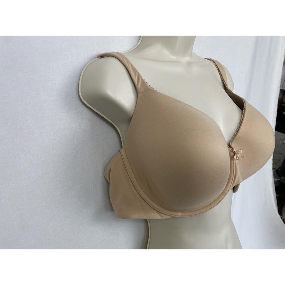 Victorias Secret Bra 44D Beige Lined Perfect Coverage TShirt Bra Multi Way Strap - Picture 2 of 11